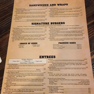 the menu