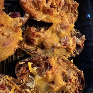 Potato skins. Sour cream on side. Asked for no pico