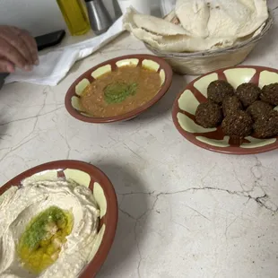 a variety of food on a table