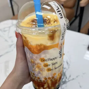 Creme brûlée boba latte