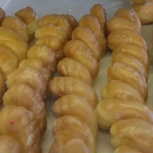 Soft fresh twist donuts