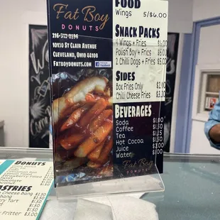menu and prices