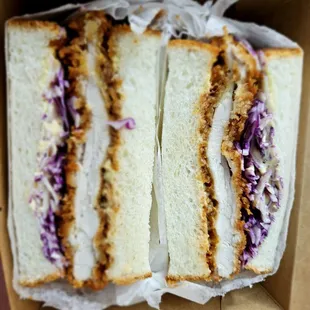 Chicken curry sando