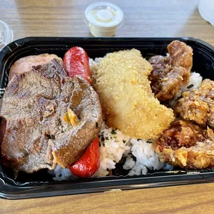 a meal in a plastic container