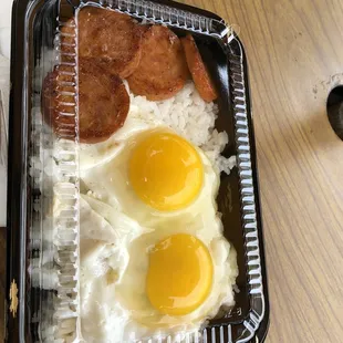 2 eggs and Portuguese sausage -  asked for soft eggs!