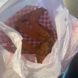 Deep fried crab leg