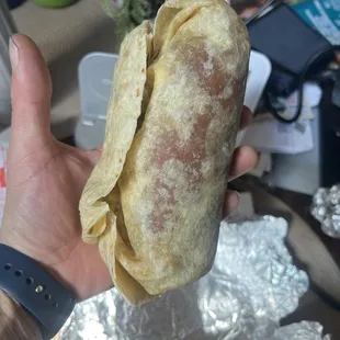 Giant asada burrito