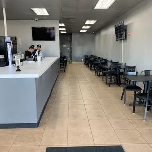 the inside of a restaurant