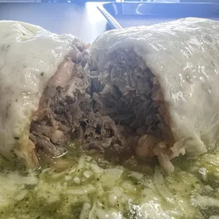 Carnitas wet burrito