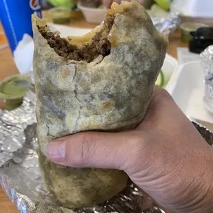 All meat burritos