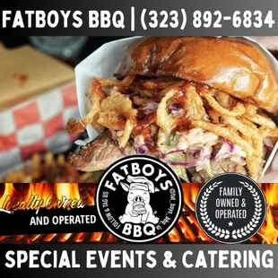 Call FatBoys for Your Next Special Event &amp; Catering Function! We're happy to work with you and your small or large group! Let's BBQ!!
