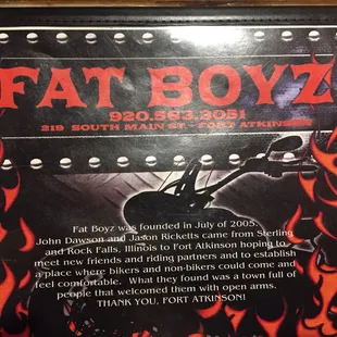 the back of a poster for fat boyz