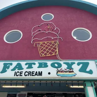 Sign above the building