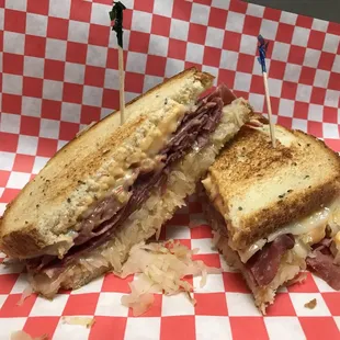 a cut in half sandwich