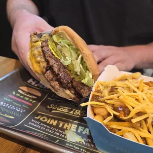 XXL burger no tomatoes no onions.