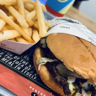 Fat Burger with Skinny Fries