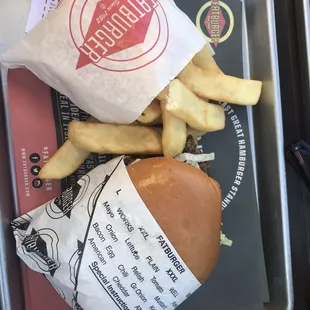 Large Fatburger combo with steak fries (1/2 lb.)