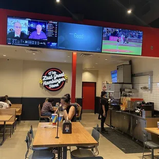 Inside seating area
