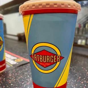 a cup of fatburger
