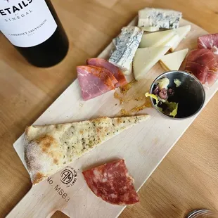 Antipasto plate after I nibbled on it - oops.