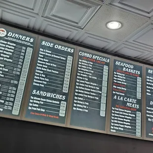 Menu board