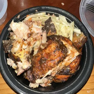 Jerk chicken Peas &amp; Rice Cabbage