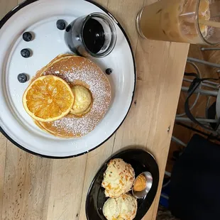 Cheddar Scallion Biscuits cold brew pancakes