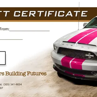 Gift Certificates are available!