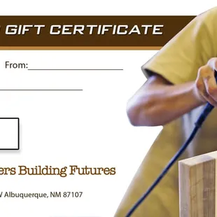 Gift Certificates are available!