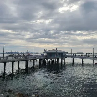 The Fathom is located on the fishing pier in Shelter Island