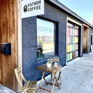 Grab a seat out front or out back on the patio!