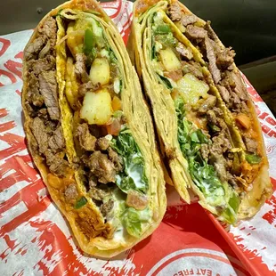 Steak &amp; shrimp crunch wrap