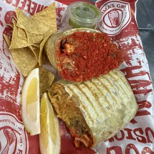 Asada Hot Cheetos Burrito