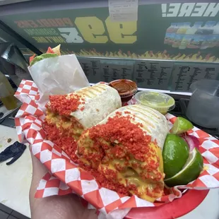 Hot Cheetos burrito