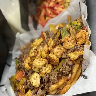 Steak and Shrimp fries