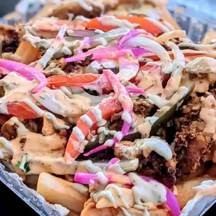 Chicken shawarma fries.