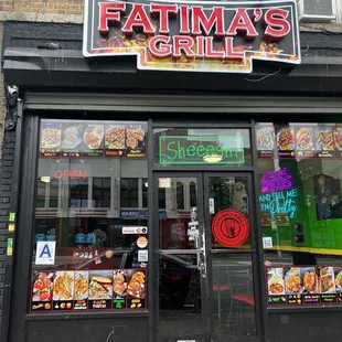 the front of the restaurant