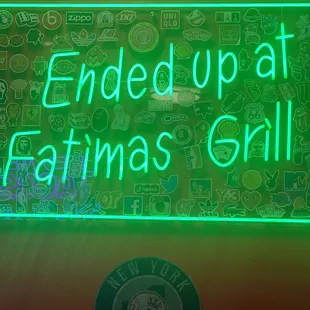 Decor signs in venue