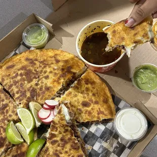 Birria Pizza Quesadilla