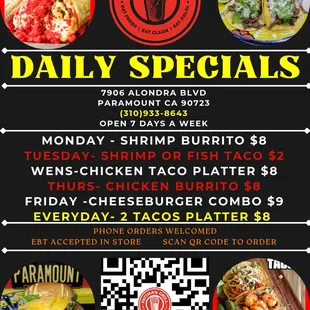 They have daily specials