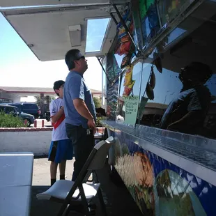 sushi and sashimi, outside