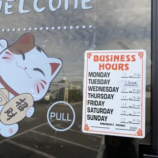 New hours