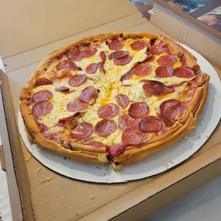 a pizza in a box
