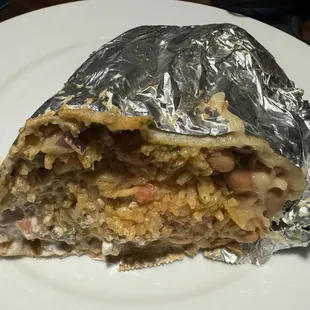 Steak burrito with everything