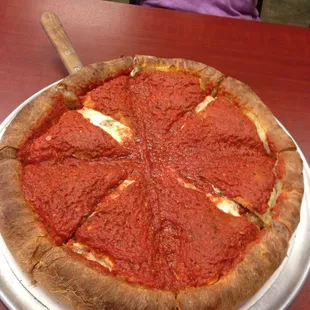 Stuffed Pizza.  Amazing sausage!