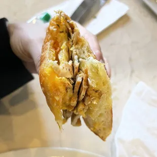 a half eaten sandwich