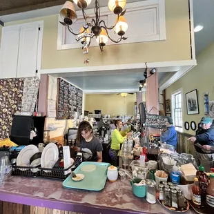 customers at the counter