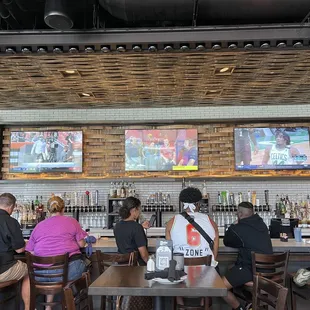 people sitting at the bar