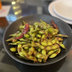 Edamame (spicy &amp; garlic) 10/10
