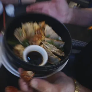 Dumpling assortment, 3 types.